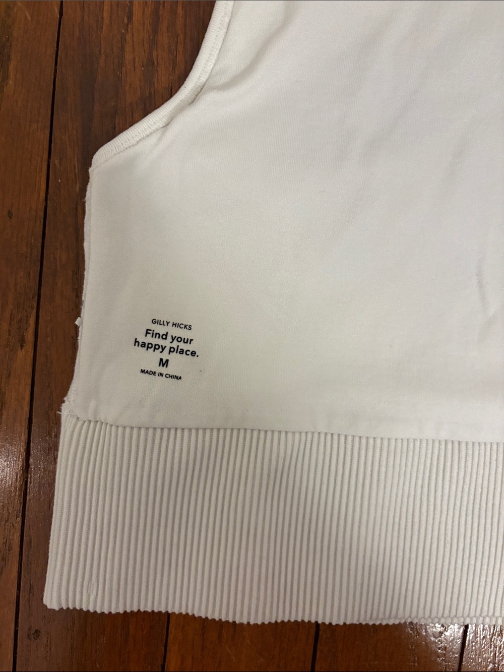 Gilly Hicks White Ribbed Cropped Tank - Picture 3 of 3